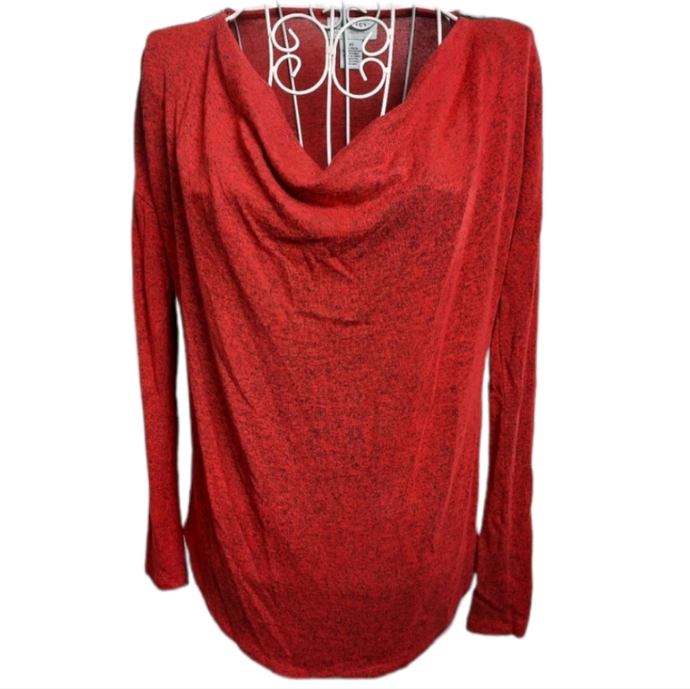Carmen Marc Valvo Zip Detail Red Sweater SZ XS